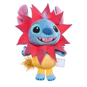 Colorful Plush stitch Toy with Red Mane